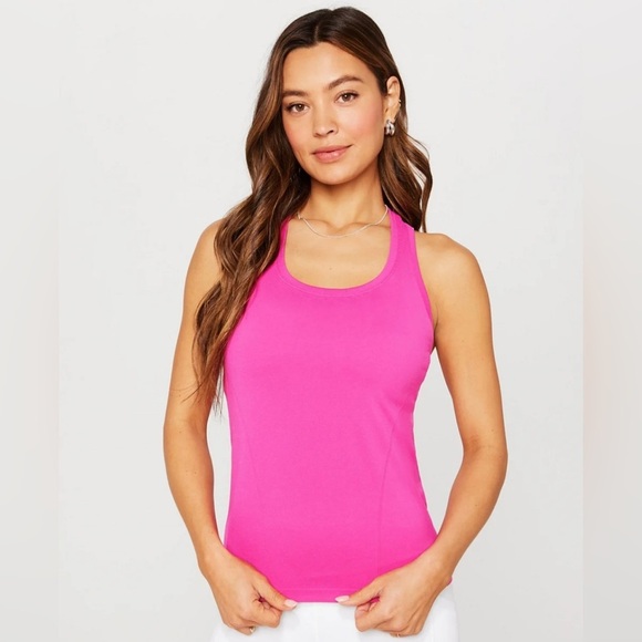 Fabletics Tops - NWT, Fabletics Feather Tech+ Racerback Tank, Dragonfruit, M, R33x